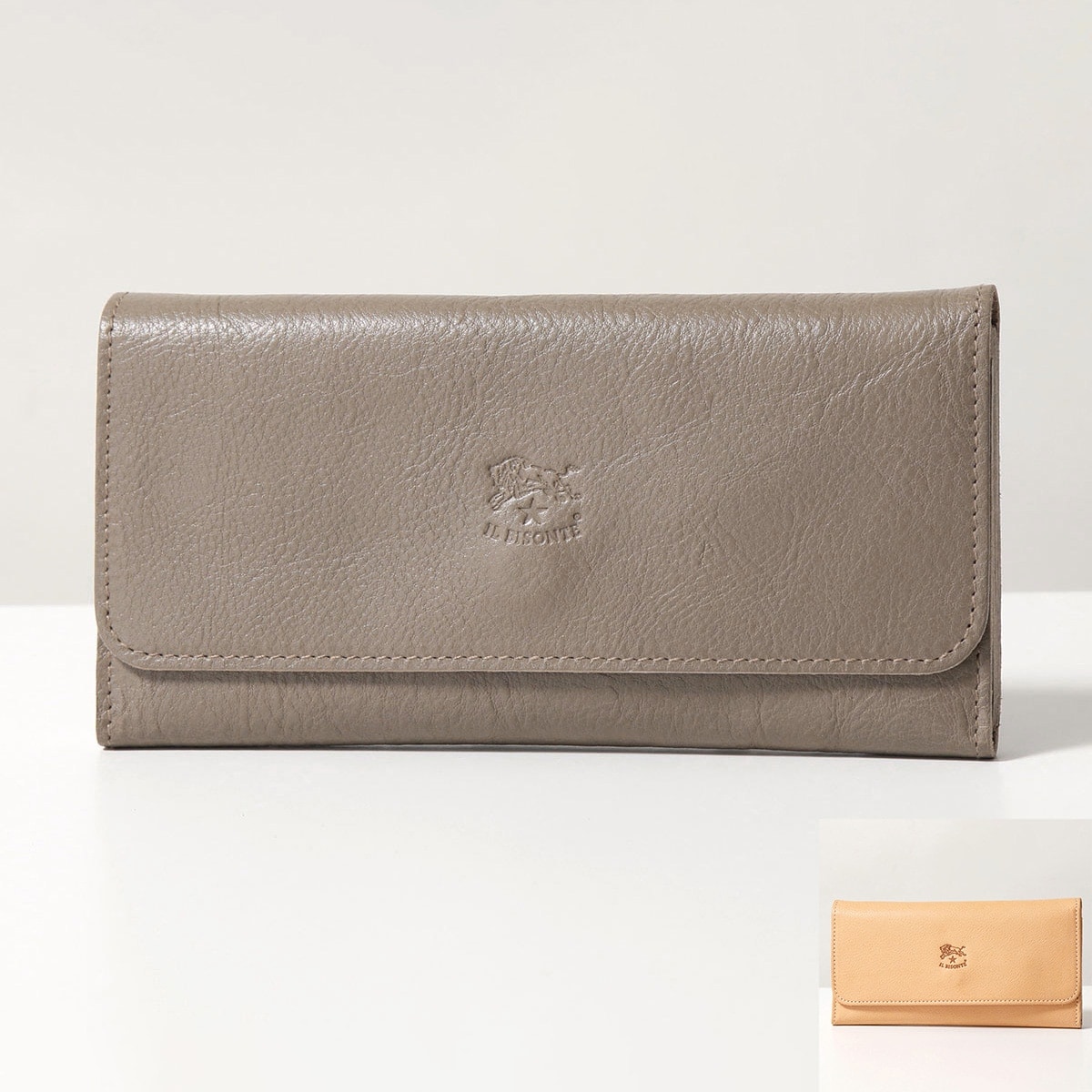 IL BISONTE イルビゾンテ 三つ折り長財布 SCW009 PV0001 レディース メンズ レザー アイコンロゴ カラー10色