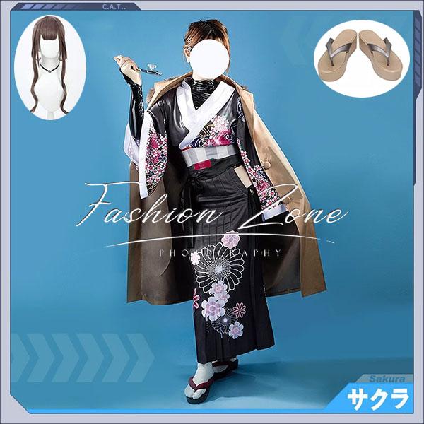 勝利の：NIKKE 風 サクラ nikke Sakura コスプレ衣装 ウィッグ 靴 cosplay ハロウィン 演出服 変装