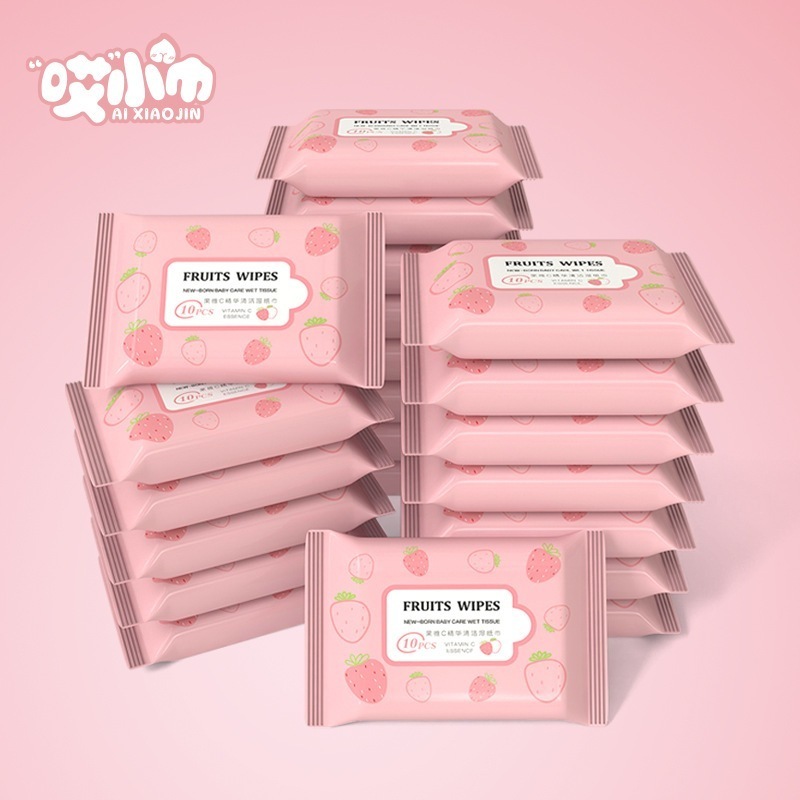 10枚不織布ベビーおしりふき10枚ママとベビーの店向け低プチギフトサプライ供給