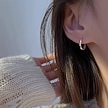 冬のピアス多款可选 韓国ファッション 百掛け フープピアス ペア用 軟骨 ピアス シルバー レディース シンプル 気質 イヤリングピアス