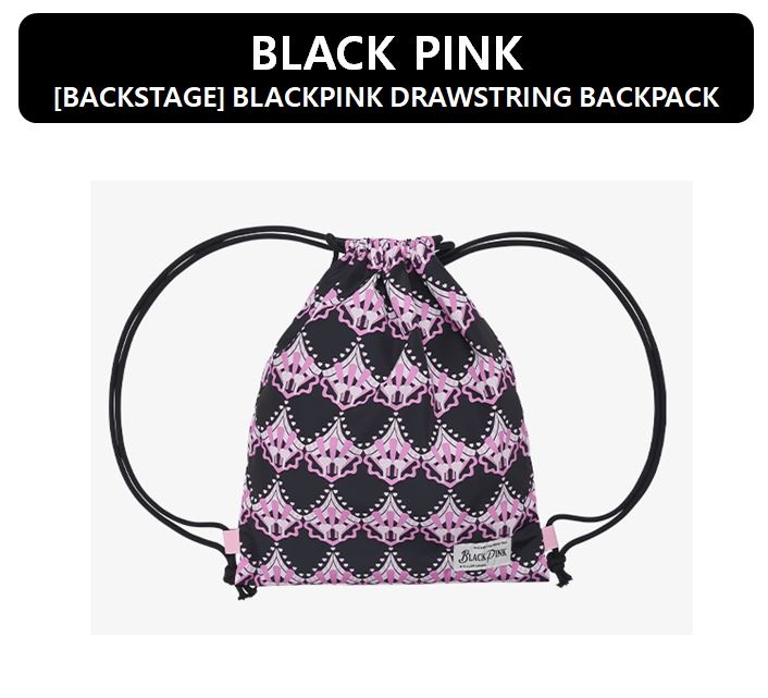 [BLACKPINK ] - [BACKSTAGE] BLACKPINK DRAWSTRING BACKPACK