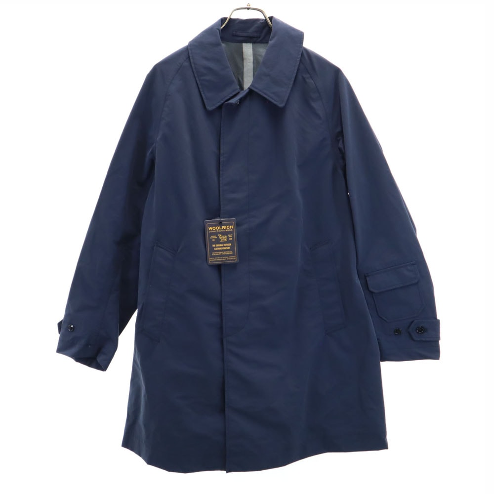 未使用 日本製 長袖 ナイロン ステンカラーコート M ネイビー系 タグ付き メンズ