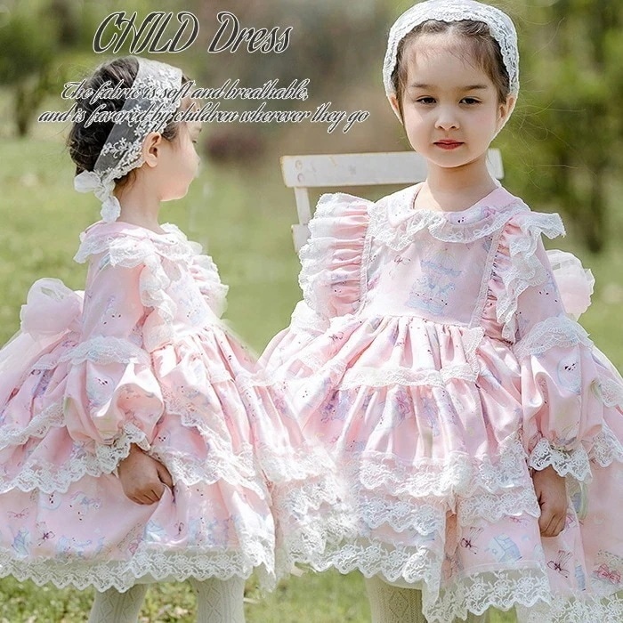 新品限時!優!惠!A343ロリータワンピース 女子 子供服 プリンセスドレス キッズドレス ベビーロリータドレス 可愛い 赤ちゃん お宮参り 結婚式 ピアノ発表会 誕 七五三 Lolita ロリータ