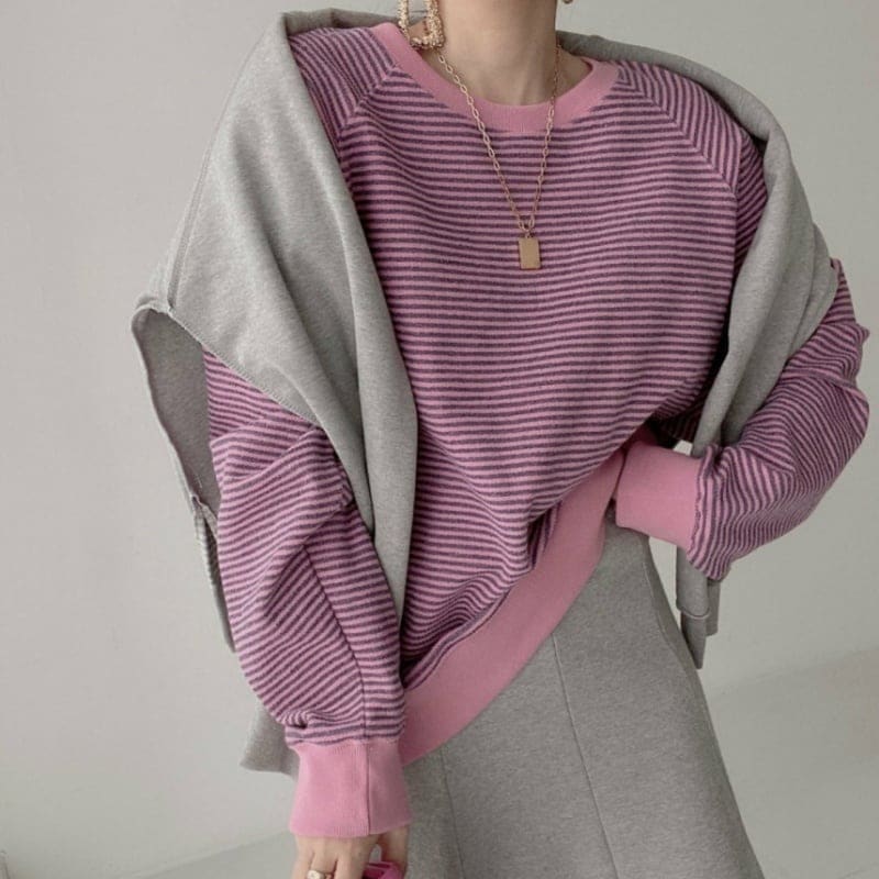 5color リバーシブル トレーナー スウェット ボーダー ロゴ リバーシブルトップス