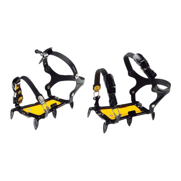 EBY015 巾調節式6本爪アイゼン イエロー Lサイズ