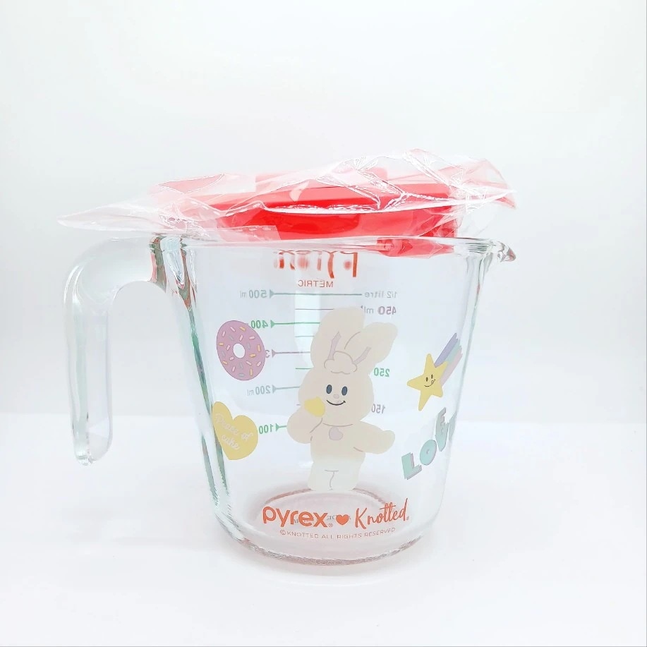 パイレックス耐熱ガラス計量カップ+ふたセット ノート 500ml