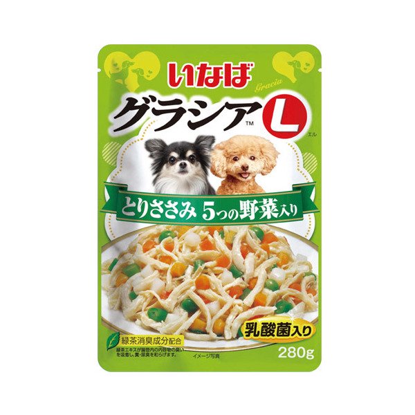 いなば　グラシアＬ　とりささみ　５つの野菜入り　２８０ｇX２４袋　ＣＲＣ45―08―20―55―00