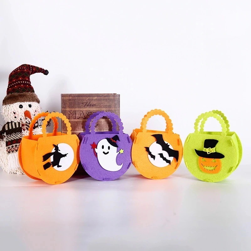 ハロウィン パンプキンバッグ キャンディバッグ キッズ Diy 手作り ギフトバッグ 不織布トートバッグ ギフトバッグ