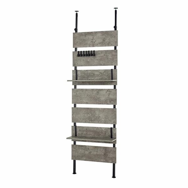 KTR-3147MGY グレー/ブラック 突っ張りウォールラック メーカー直送 8,652円