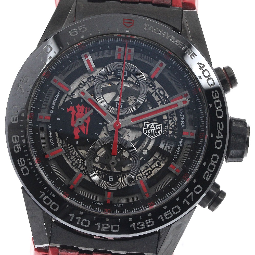 タグホイヤー TAG HEUER CAR2A1J カレラ キャリバーホイヤー01 マンチェスター・ユナイテッド クロノグラフ 自動巻き メンズ _899148【中古】