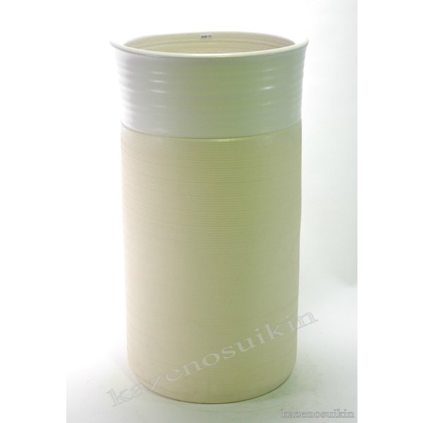 ナチュラルホワイト傘立　（信楽焼き・陶器・傘立て・梅雨・雨・玄関・収納・B041-04）
