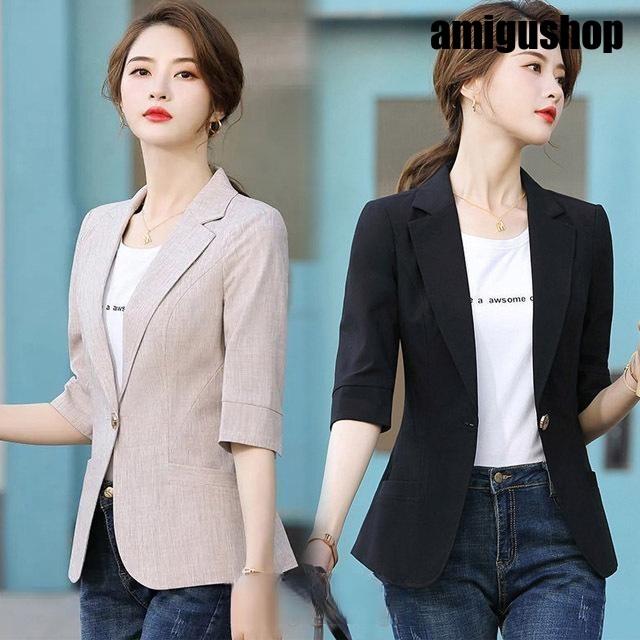サマージャケット レディース ベージュ テーラードジャケット 夏 通勤 OL オフィスジャケット 黒 ブラック イエロージャケット 薄手 30代 40代
