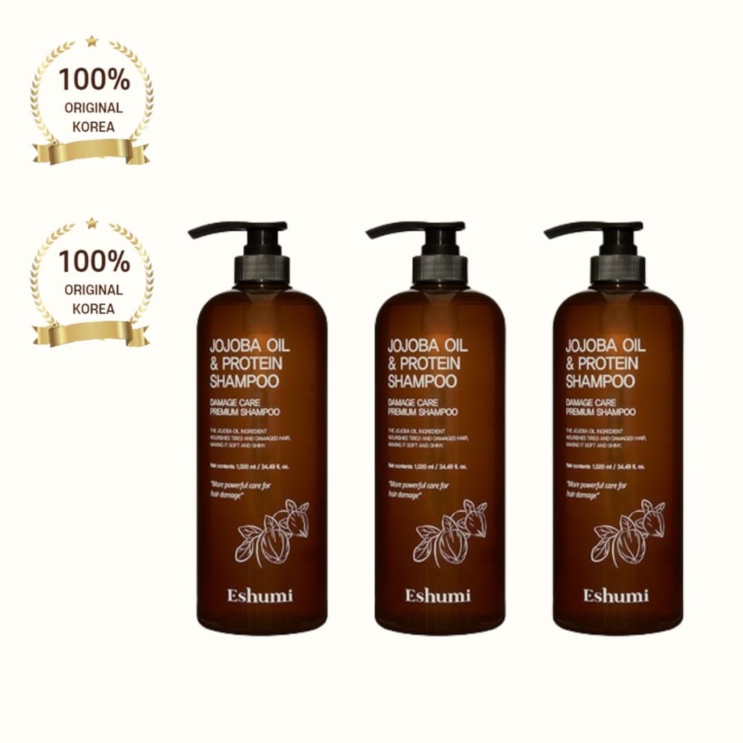 [正品]Ashumi ホホバオイル＆プロテインシャンプー 1020ml×3個 シャンプー, ダメージ補修, ホホバ, 韓国製, 大容量