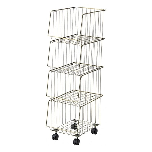 スタッキングワゴン4D ブロンズ W26.5×D37.5×H95 AKB-439AGD 5,271円
