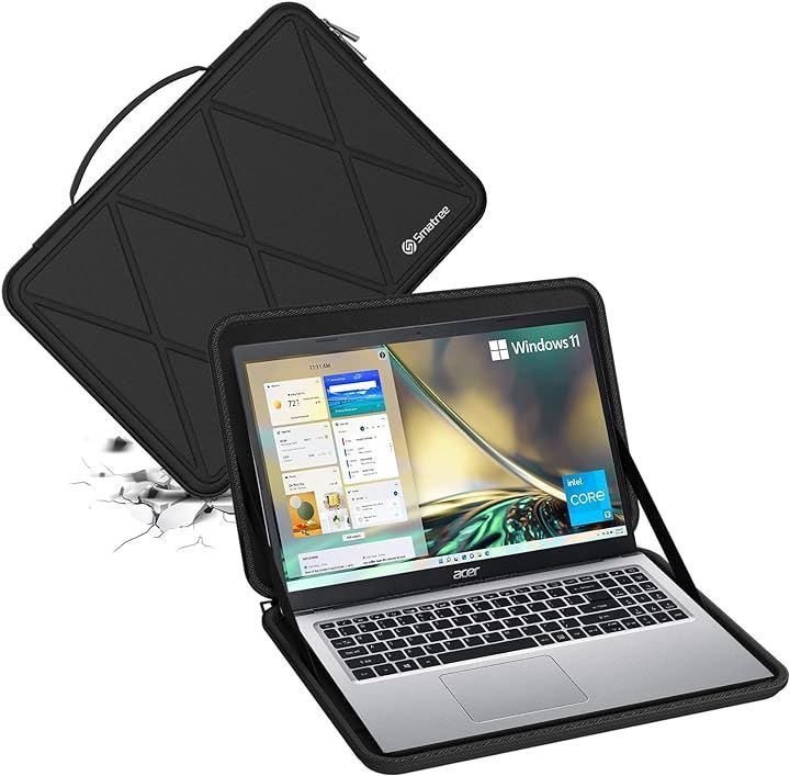 ハードEVA保護スリーブケース 17.3インチ Acer Aspire 5 Laptop Swift Go 16 防水( Black, For Acer 17.3インチ（M118）)