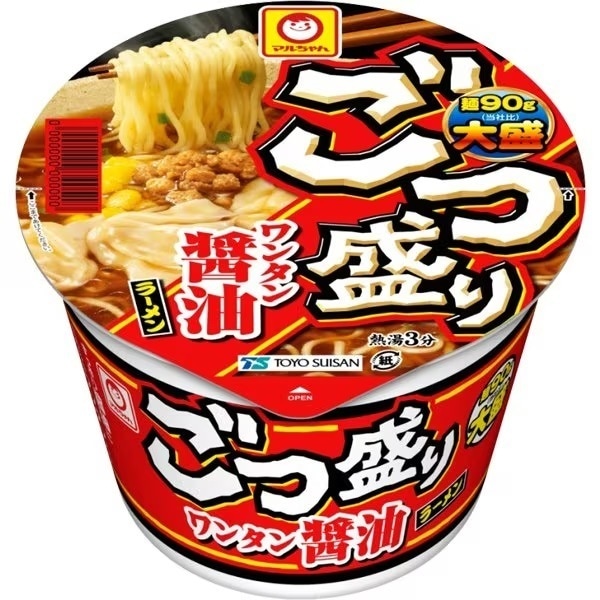 【送料無料】東洋水産 マルちゃん ごつ盛り ワンタン醤油ラーメン 117g3ケース/36個