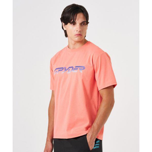男性デュオテックレターロゴ半袖TシャツSPKMCNRS310MCOR 659899