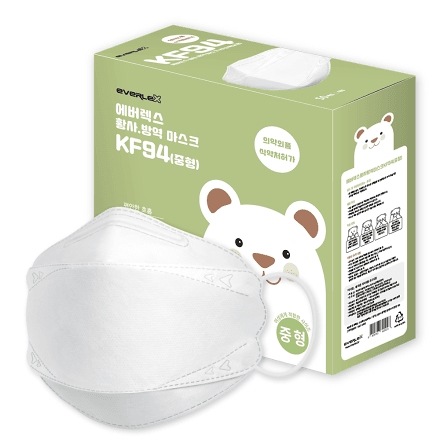 KF94 微細粉塵 黄砂 防疫マスク 韓国産 白 中 50枚 個別包装 女