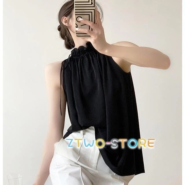 トップスTシャツカットソーカットソー シャツ シンプル トップス ノースリーブ ハイネック カジュアル ノースリーブ 無地 チュニック ノースリーブ 夏 きれいめ 春 ブラウス 夏