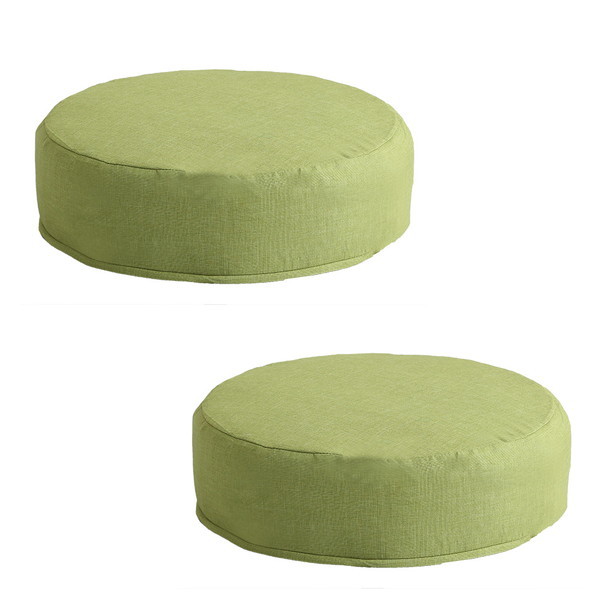 ホームテイスト SH-07-JURDSET しっとり沈むカバーリング低反発クッション 洗濯可能なクッションカバー 丸型 joue-ジュー- 同色2個SET グリーン メーカー直送