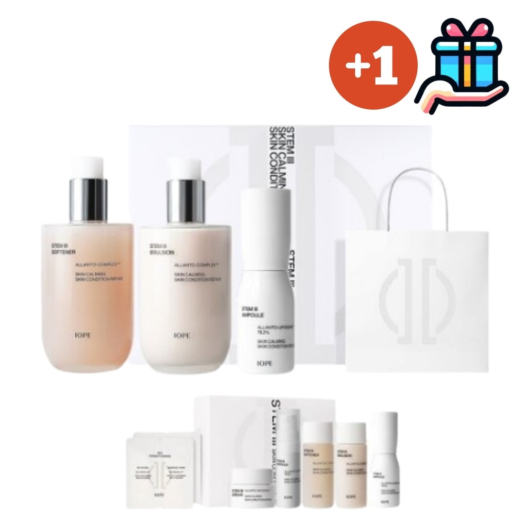 [大容量BEST 企画商品]ステムIII シグネチャー3種(ソフナー80ml+エマルジョン80ml+アンプル30ml)+追加贈呈 韓国化粧品 肌のダメージケア 肌のバリア 荒い肌 乾燥 敏感 シワ 毛