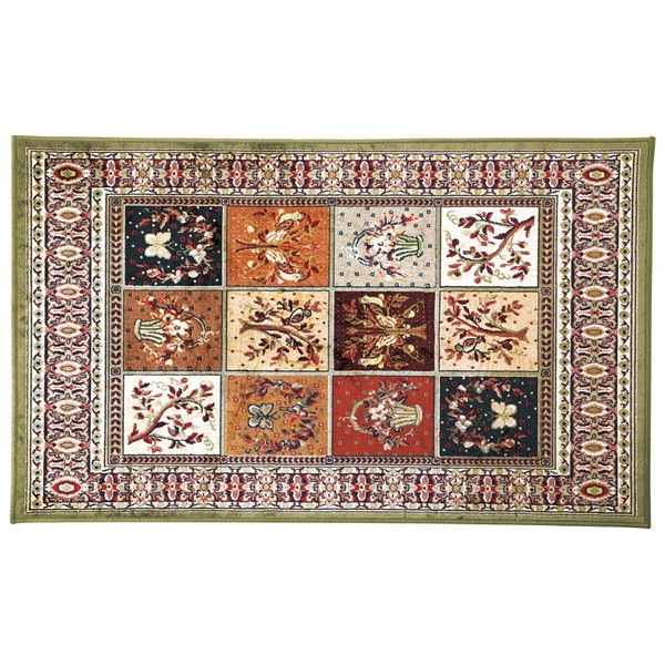 多色織 高級シルクタッチロングマット MANDALAY67110