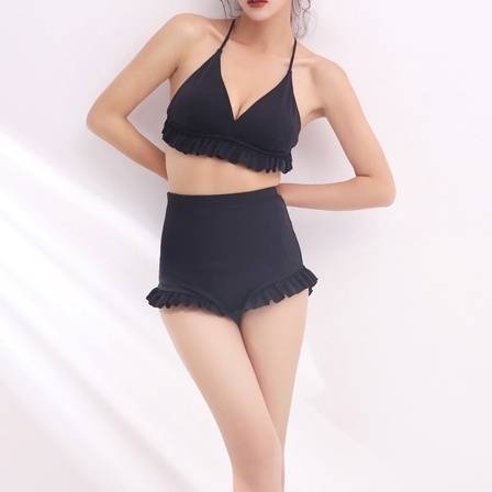 2color レディース スイムウェア 水着 ビキニ タンキニ ホルターネック セパレート セット