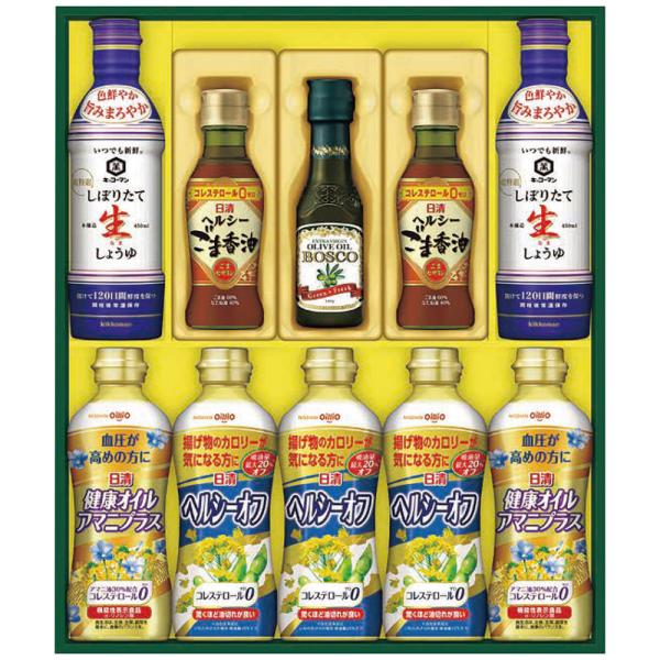 日清オイリオ ヘルシーオイル＆キッコーマン生しょうゆギフト / 常温 セット