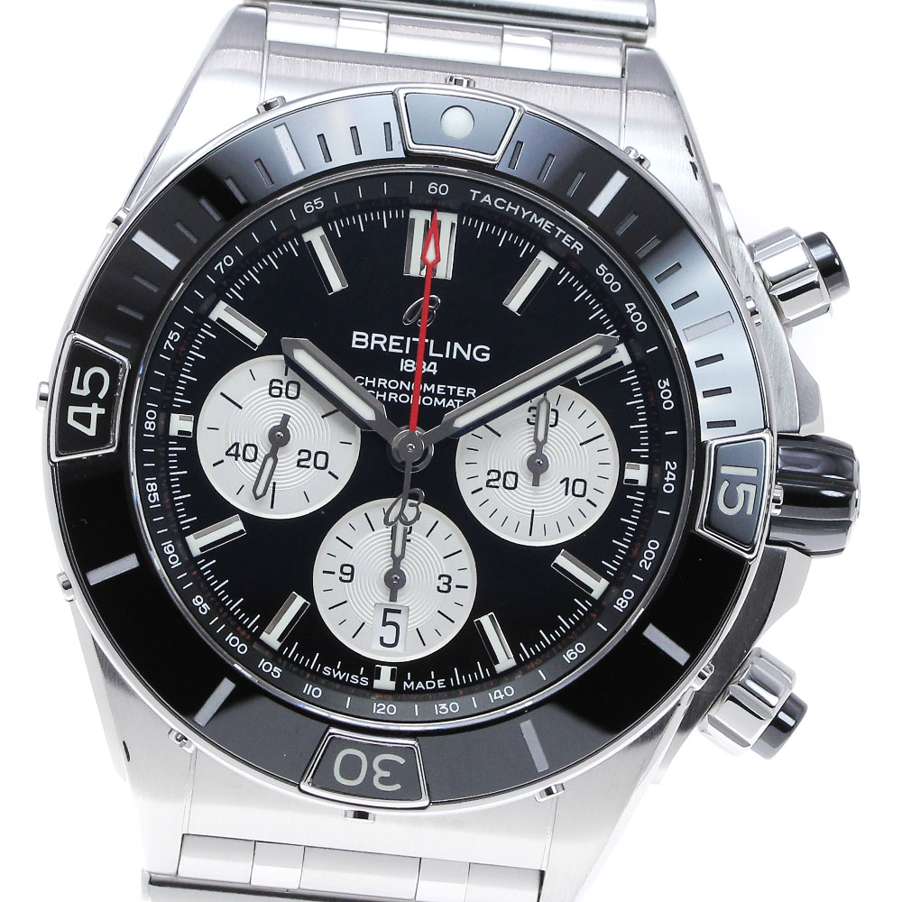 ブライトリング BREITLING AB0136 スーパークロノマット B01 44 自動巻き メンズ 美品 内箱・保証書付き_843061【中古】