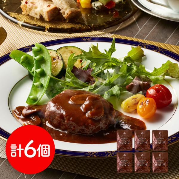 神奈川 横浜ロイヤルパークホテル 監修 赤ワイン仕立てのデミグラスソースハンバーグセット 6個 詰め合わせ SISK