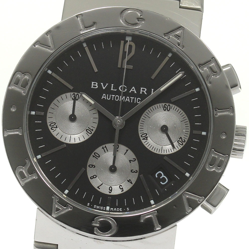 ブルガリ BVLGARI BB38SSCH ブルガリブルガリ クロノグラフ 自動巻き メンズ _767309【中古】