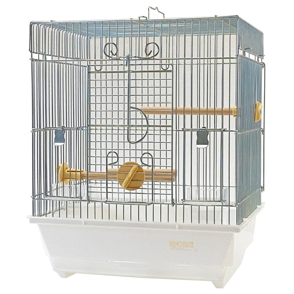鳥かご　ＨＯＥＩ　１０１角手のりＧ　ホワイト　（３２X２６X３８．５ｃｍ）　文鳥　小型インコ　フィンチ　ＣＲＣ55―15―10―10―00