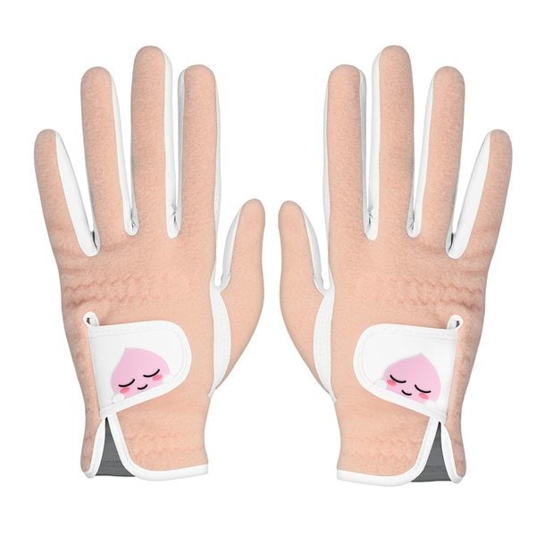 カカオフレンズ ゴルフ アピーチ 羊皮 冬 女性用 両手 ゴルフ手袋