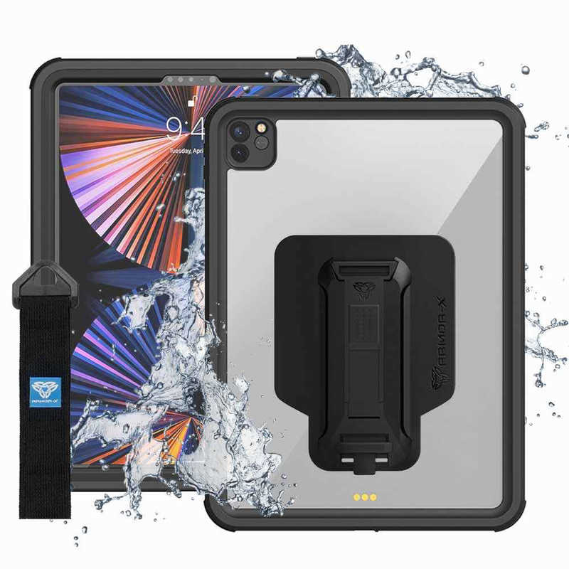 ARMORX　12.9インチ iPad Pro(第6/5世代)用 IP68 Waterproof Case with Hand Strap ブラック　MXSA17S