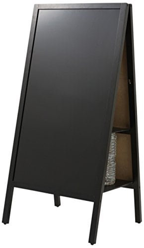 アスカ 転倒防止ボード 両面 L ブラックボード BB025 ペットボトルが置けて重しにできる チョーク&マーカー&マグネット