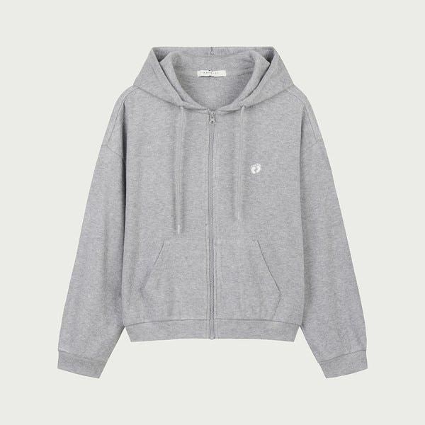 10560-134-252-69-055女性オーバーフィットニットライクフードジップアップdj