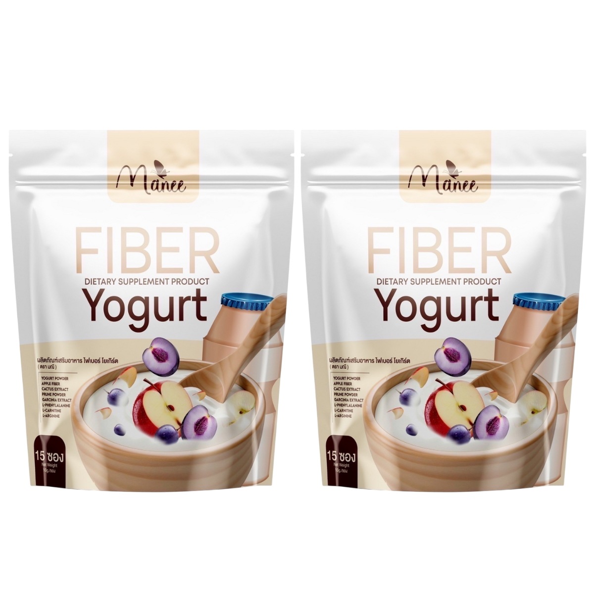 Manee FIBER Yogurt 15 Sachets x 2 packs