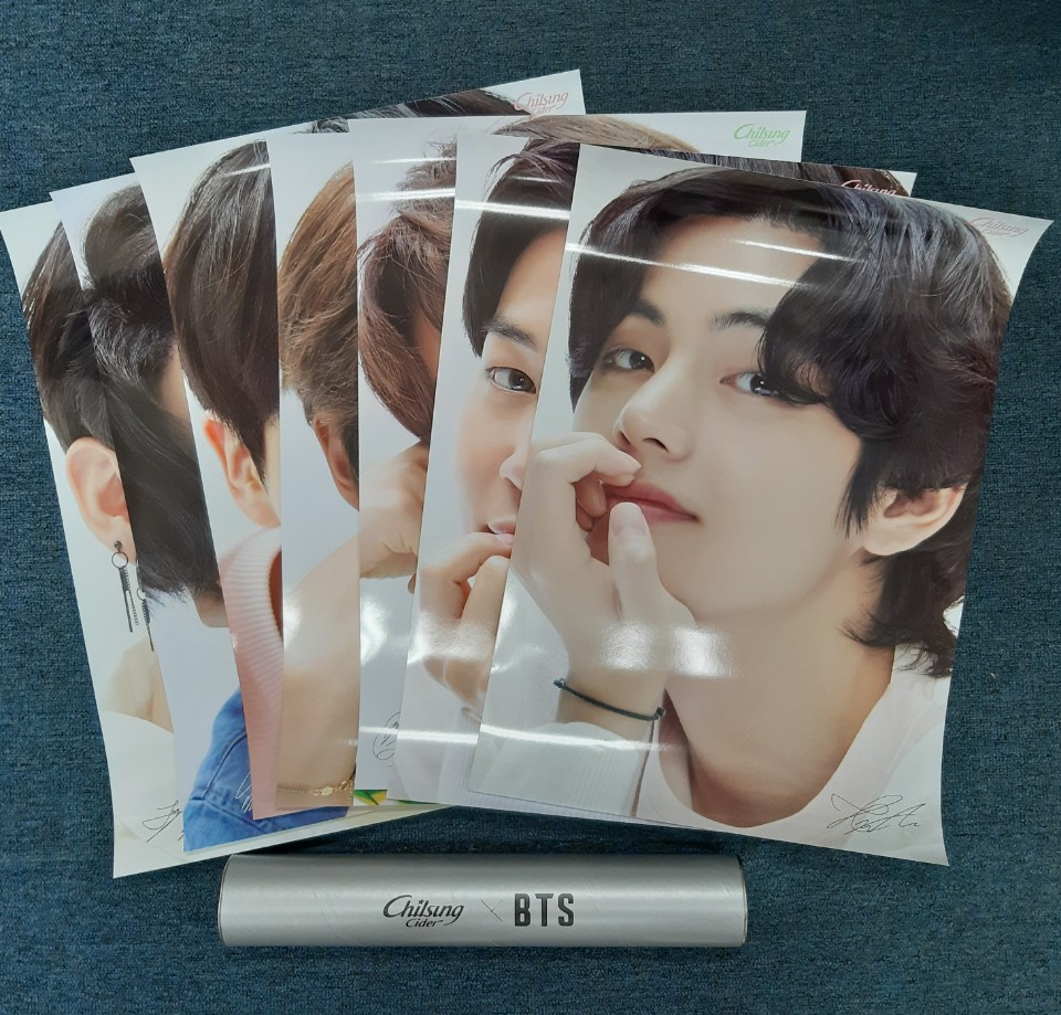 防弾少年団/ＢＴＳ/バンタン7枚ポスターセット/チルソンサイダー/Chilsun Cider/非売品