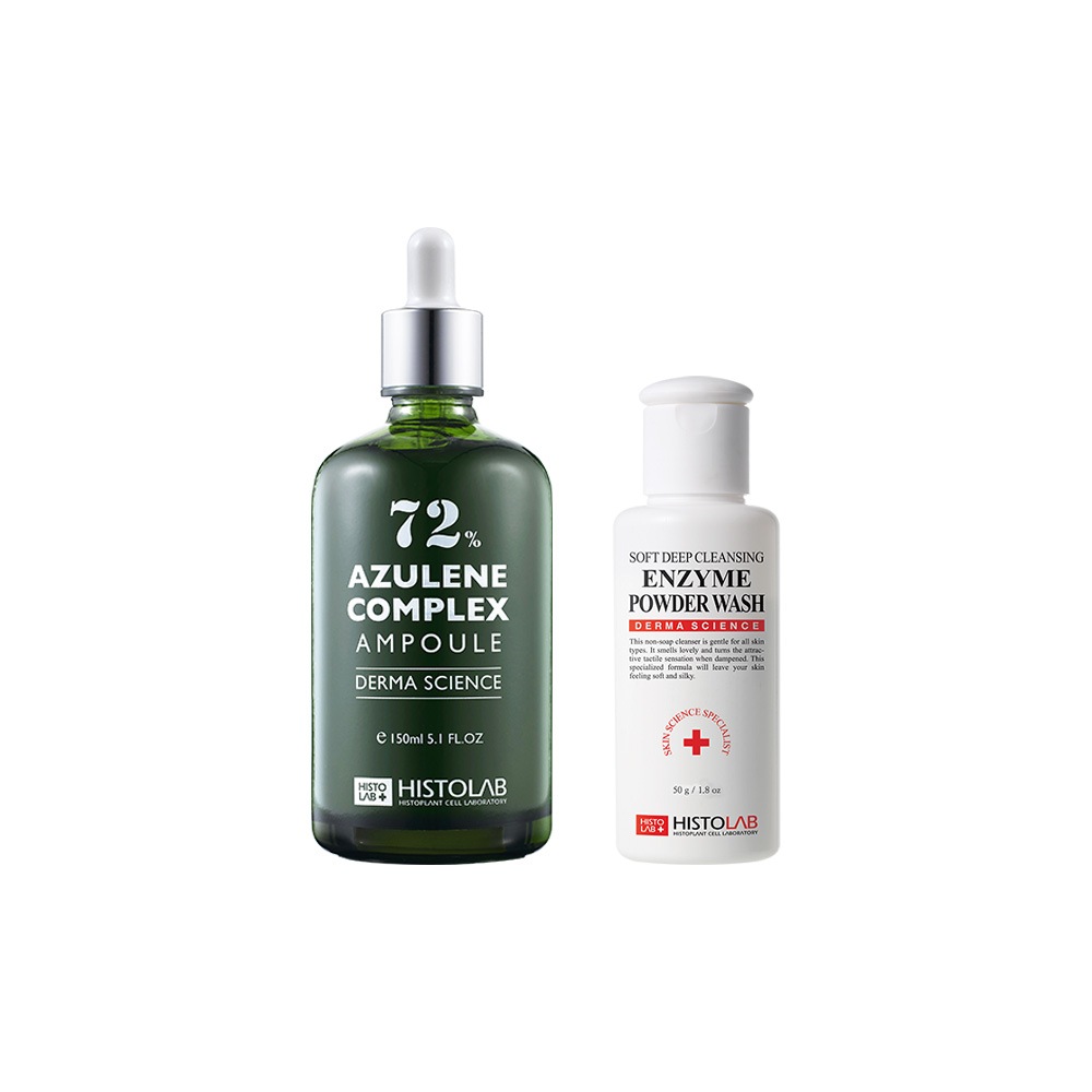 [脂性肌ケアルーチン] ヒストラップ アズレン コンプレックス アンプル 72% 150ml + エンザイム パウダー ウォッシュ 50g