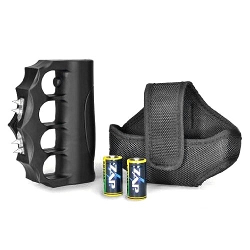 ナックル型 スタンガン 95万V 電池式 ZAP-BK950E ZAP セキュリティ 護身 グッズ 防護 防犯 防衛 女性 ナックル メリケンサック 護身グッズ