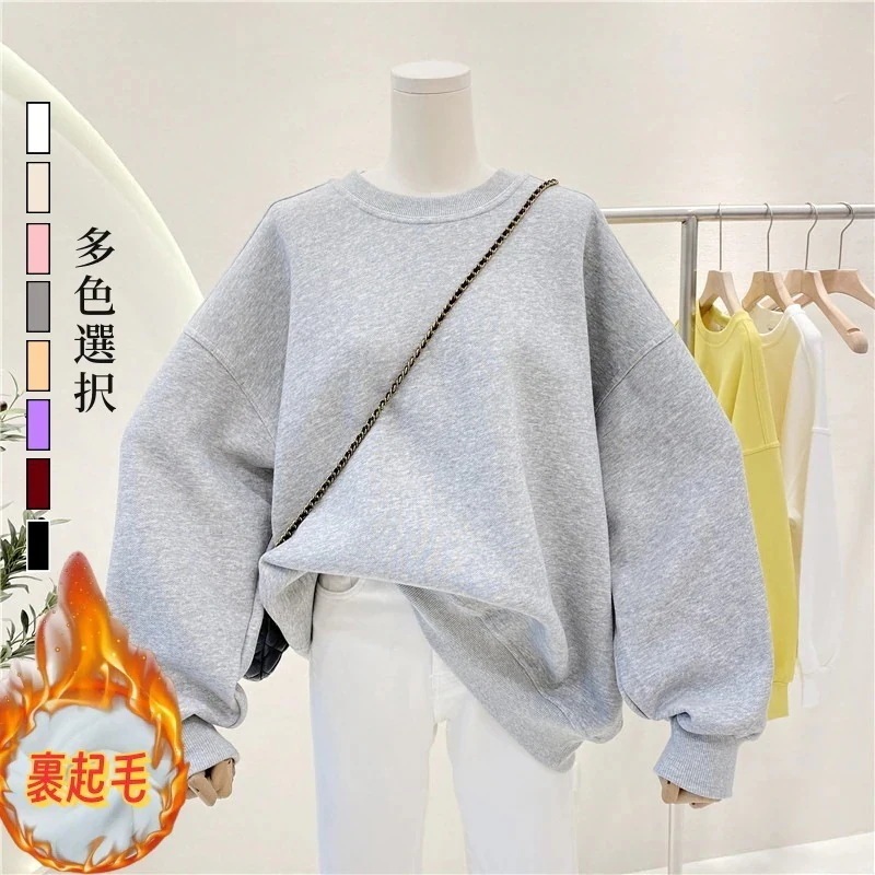 パーカー ゆったりスウェット 冬 裹起毛 無地 百掛け 韓国ファッション 厚手暖かい 長袖トップス ゆったり カジュアル 裏起毛 レディース