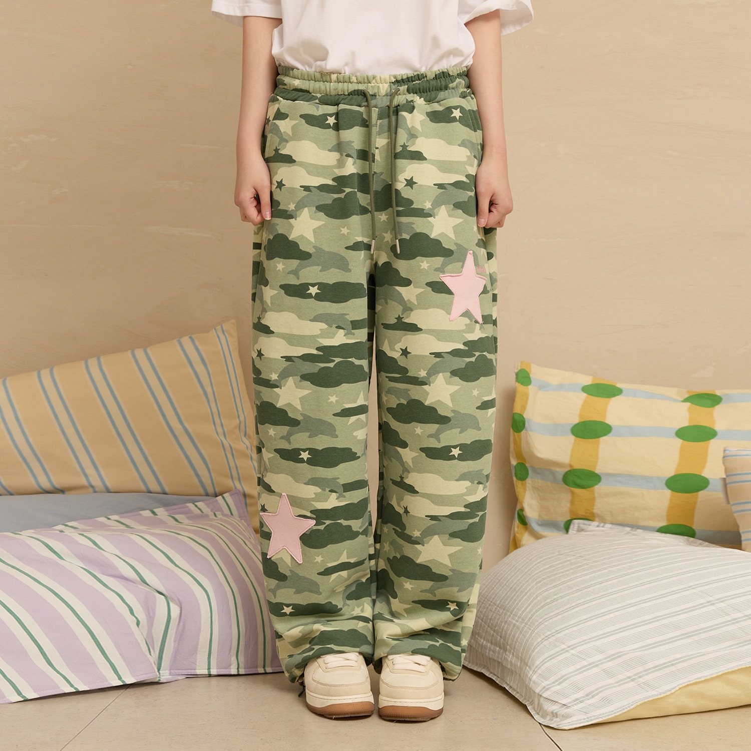 Big Star Applique Sweat pants CAMO