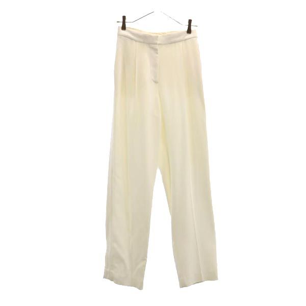 イタリア製 センタープレス スラックスパンツ 34 アイボリー系 レディース 4,950円