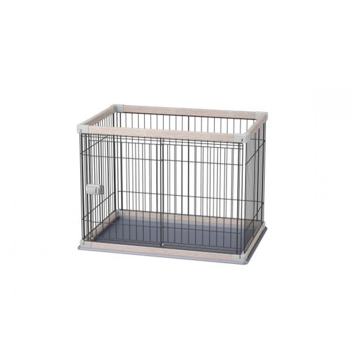 【I】【代引不可】アイリスオーヤマ ウッディサークル アッシュグレー PWSR-960V【北海道・沖縄・離島不可】 木目調 ペット ケージ 小型犬 中型犬【代引不可/沖縄・