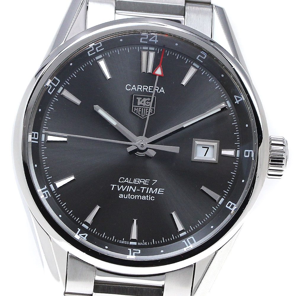タグホイヤー TAG HEUER WAR2012-0 カレラ ツインタイム キャリバー7 自動巻き メンズ _826930【中古】