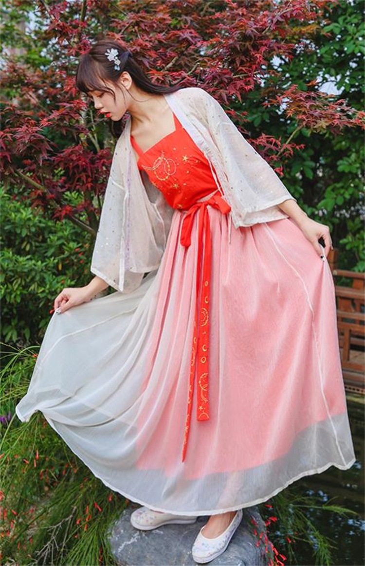 早い者勝ち 中国の要素 カーディガン 上品映え セット アンダースカート 毎日 改良された漢服 中国