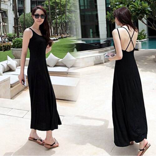 ワンピース ロングワンピース ノースリーブワンピース ラウンドネック ロング丈 クロスデザイン かわいい 大人可愛い きれいめ シンプル 上品 おしゃれ 大人女子 レトロ こなれ感 個性的 主役級