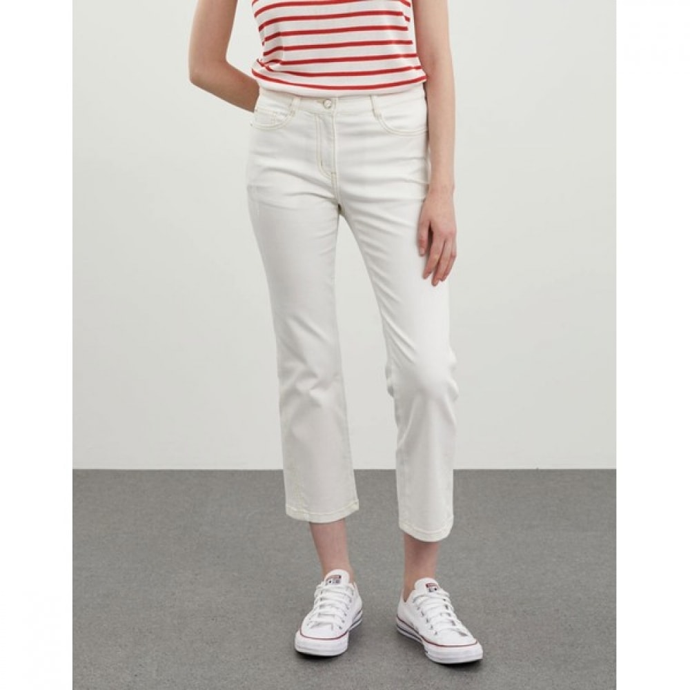 [オリビアローレン] エンブロイダリーポイントブーツカットデニムパンツ_VVCMP4261