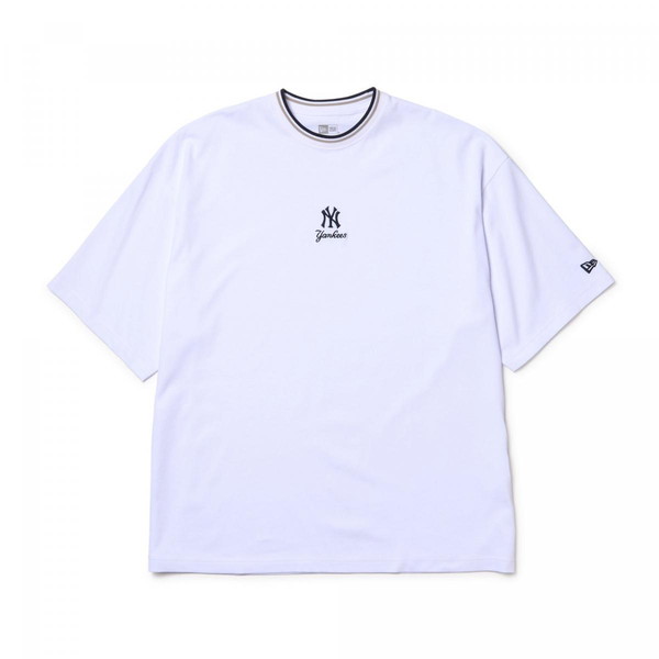 ニューエラ NEW ERA 半袖 オーバーサイズド コットン Tシャツ ニューヨーク ヤンキース ミニロゴ ホワイト 14410054