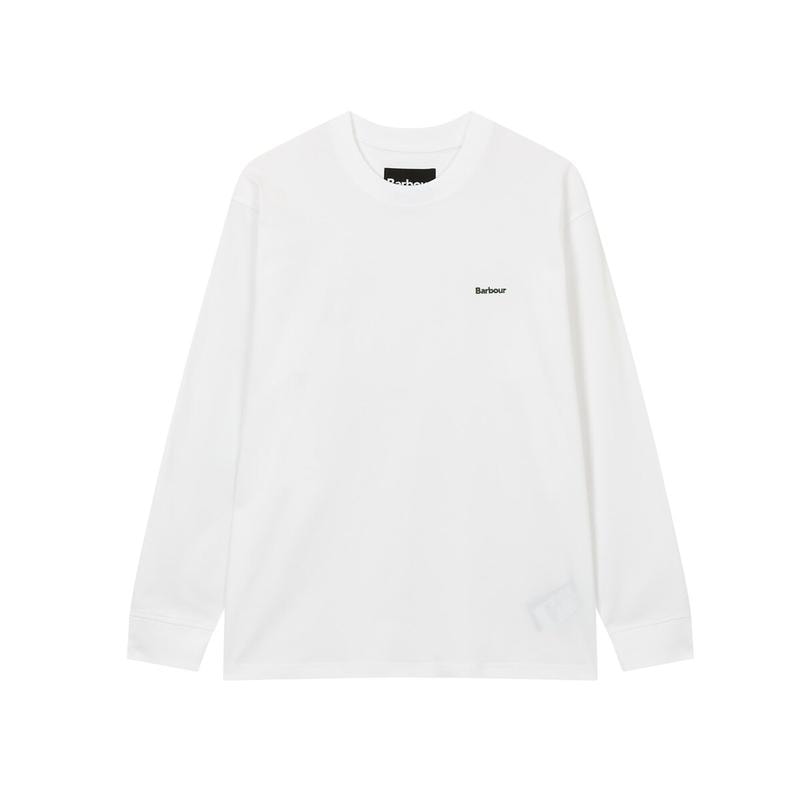 [26SS] 男性 ホワイト OS fit Enbroidered Logo 長袖Tシャツ (URTS6E101WT)